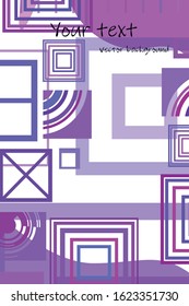 Abstract composition. Modern vector front page art. Round figure icon. Ad flyer