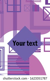 Abstract composition. Modern vector front page art. Round figure icon. Ad flyer