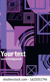 Abstract composition. Modern vector front page art. Round figure icon. Ad flyer