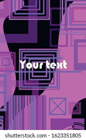 Abstract composition. Modern vector front page art. Round figure icon. Ad flyer