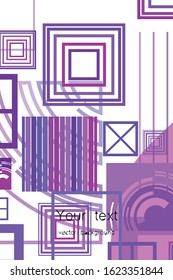 Abstract composition. Modern vector front page art. Round figure icon. Ad flyer