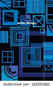 Abstract composition. Modern vector front page art. Round figure icon. Ad flyer