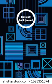 Abstract composition. Modern vector front page art. Round figure icon. Ad flyer