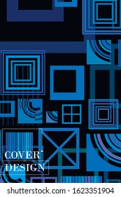 Abstract composition. Modern vector front page art. Round figure icon. Ad flyer