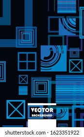 Abstract composition. Modern vector front page art. Round figure icon. Ad flyer
