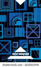 Abstract composition. Modern vector front page art. Round figure icon. Ad flyer