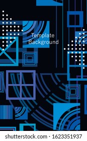 Abstract composition. Modern vector front page art. Round figure icon. Ad flyer