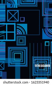 Abstract composition. Modern vector front page art. Round figure icon. Ad flyer