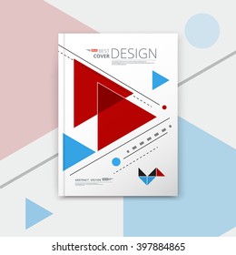 Abstract composition, notebook cover, arrow font texture, red, blue triangle part construction, a4 brochure title sheet, creative figure icon, commercial logo surface, banner form, EPS10 flier fiber