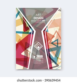 Abstract composition, notebook cover,  font texture, green, red triangle part construction, a4 brochure title sheet, creative figure icon, commercial logo surface, banner form, EPS10 flier fiber