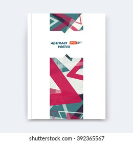 Abstract composition, notebook cover, red triangle font texture, square frame, band construction, a4 brochure title sheet, creative figure icon, commercial logo surface, banner form, EPS10 flier fiber