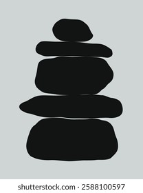 abstract composition of old black stone