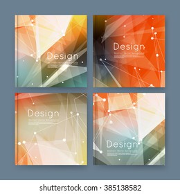 Abstract Composition, Orange Business Card Set, Sale Info Text, Elegant Geometric Font Texture, Brochure Title Sheet, Creative Figure Icon, Rays Plexus, Outer Space Flyer Fiber, EPS10 Banner Form