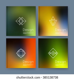 Abstract composition, orange, green business card set, info text, elegant font texture, brochure title sheet, creative figure icon, sale flyer fiber, wallpaper, startup display, EPS10 banner form