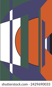 Abstrakte Komposition der orangen Sonne. Moderne Kunst, die den Sonnenuntergang darstellt