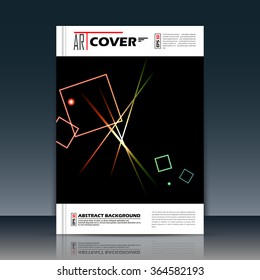 Abstract composition, outer space galaxy, glory star ray, a4 brochure title sheet, cosmic sky icon, text frame surface, creative figure, square logo sign, firm banner form, flier fashion, EPS10 