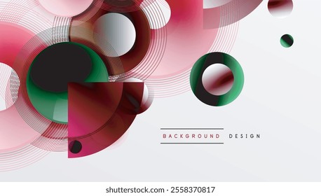 Abstract composition of overlapping circles with smooth gradients and transparency effects. Clean and modern design emphasizing depth, symmetry, and a minimal aesthetic