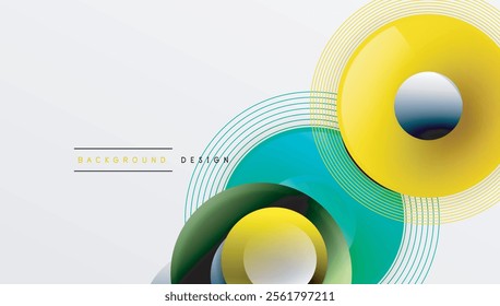 Abstract composition of overlapping circles with smooth gradients and transparency effects. Clean and modern design emphasizing depth, symmetry, and a minimal aesthetic