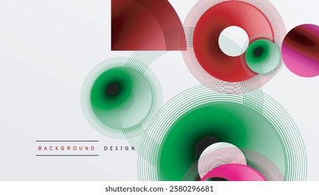 Abstract composition of overlapping circles with smooth gradients and transparency effects. Clean and modern design emphasizing depth, symmetry, and a minimal aesthetic