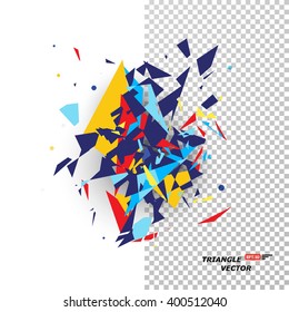 Abstract composition, paint blob tessellation font texture, grunge patch triangle parts construction, stain blotch deco, blur blot wallpaper, smudge streak miniature, brush stroke screen saver, EPS 10