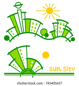 Abstract composition of a panorama of a city