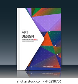 Abstract composition. Patch font texture. Perforated dots construction. White lines plexus. A4 brochure title sheet. Creative figure icon. Commercial logo surface. Pointed banner form. Ad flier fiber