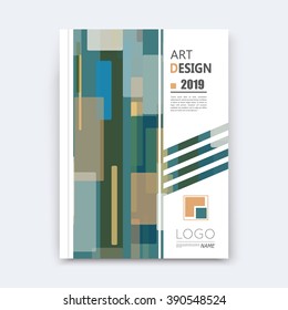 Abstract composition, patch quadrate font texture, blue, beige square part construction, white a4 brochure title sheet, creative quadrangle figure icon, commercial firm logo, banner form, flier fiber