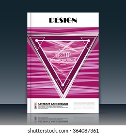 Abstract composition, pink triangle part construction, text frame surface, a4 brochure title sheet, creative figure icon, marble stone logo sign, firm banner form, flier fashion, EPS10 illustration

