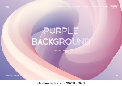 Abstract composition with pink and violet color, wave shape, 3d, liquid form. Banner with glow wave gradient, fluid shapes. Dynamic textured background with 3d vector element.