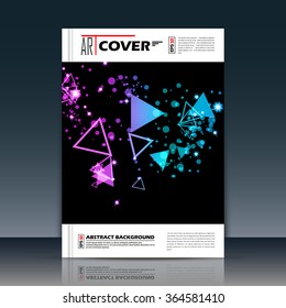 Abstract composition, purple outer space galaxy, glory star ray, a4 brochure title sheet, cosmic sky icon, text frame surface, creative figure, logo sign, firm banner form, flier fashion, EPS10 