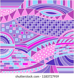 Abstract composition in purple-blue tones
