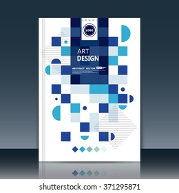 Abstract composition, quadrangle font texture, blue square part construction, white a4 brochure title sheet, creative rectangle figure icon, logo sign surface, firm banner form, flier fiber, EPS10