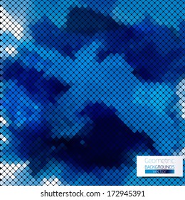 Abstract composition of quadrangle geometric shapes.Colorful mosaic background.Geometric color background with place for your text, text separately from the background