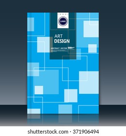 Abstract composition, quadrate font texture, square part construction, blue a4 brochure title sheet, creative transparent rectangle figure icon, logo sign surface, firm banner form, flier fiber, EPS10