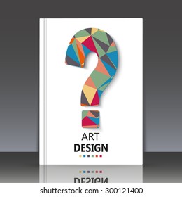 Abstract Composition, question mark, asking questions, answers, assistance, Brochures, background, EPS 10, vector illustration