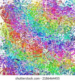 Abstract composition in rainbow colors. Modern creative hand drawn background.