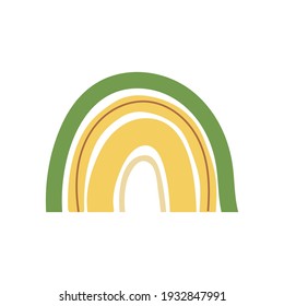 Abstract composition with rainbow. Vector illustration.