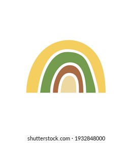 Abstract composition with rainbow. Vector illustration.