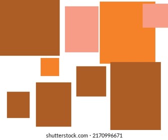 Abstract composition of rectangles of different sizes and colors. Vector file for designs.