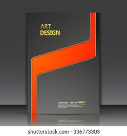 Abstract composition, red circle framework, black a4 brochure title sheet, round logo construction backdrop, business card texture surface, line emphasized firm symbol, fashion binder
