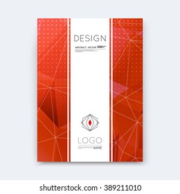 Abstract composition, red polygonal stripe font texture, band part construction, white a4 brochure title sheet, creative figure icon, commercial logo surface, firm banner form, EPS 10 flier fiber