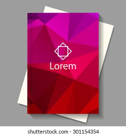 Abstract composition, red, triangles, lines, Brochures, background, EPS 10 vector illustration