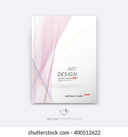 Abstract composition, rosy pastel font texture, stripe section frame surface, lines construction, white a4 brochure title sheet, creative figure vector art, commercial offer, banner form, flyer fiber