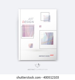 Abstract composition, rosy pastel square construction font texture, box block section surface, white a4 brochure title sheet, creative figure vector art, commercial offer, banner form, flyer fiber