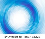 Abstract composition - round on the water. Vector with mosaic tiles, visual illusion of gradient effect, but vector without gradient