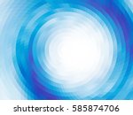 Abstract composition - round on the water. Vector with mosaic tiles, visual illusion of gradient effect, but vector without gradient