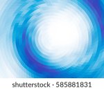Abstract composition - round on the water. Vector with mosaic tiles, visual illusion of gradient effect, but vector without gradient