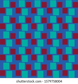 Abstract composition seamless cubes pattern. Colorful mosaic background in minimal style