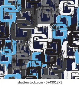 abstract composition, seamless g letter pattern.