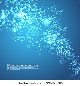 Abstract composition, shiny geometric shapes flare, water drop bubbles effect, circle radiance icon, effulgence logo construction, glory screen saver, luster round sheen, EPS 10 vector illustration
